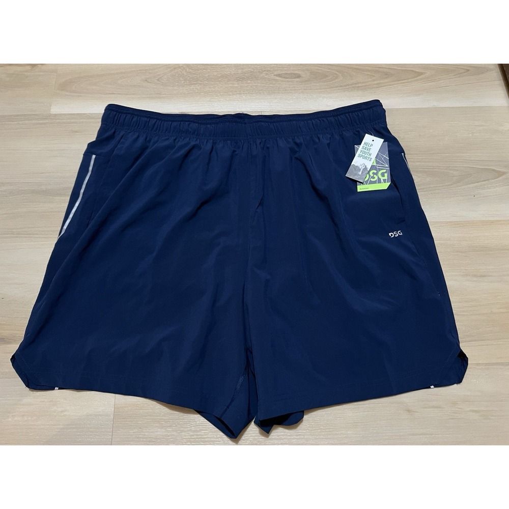 NWT DSG Men's 7"‎ Brief Lined Stride Run Shorts Navy Blue Size 2XL